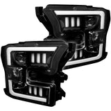 Ford F150 15-17 Projector Headlights Ultra High Power Smooth White OLED DRL (Replaces OEM Halogen Headlights) - Multiple Styles