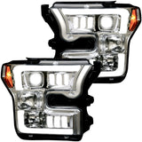 Ford F150 15-17 Projector Headlights Ultra High Power Smooth White OLED DRL (Replaces OEM Halogen Headlights) - Multiple Styles