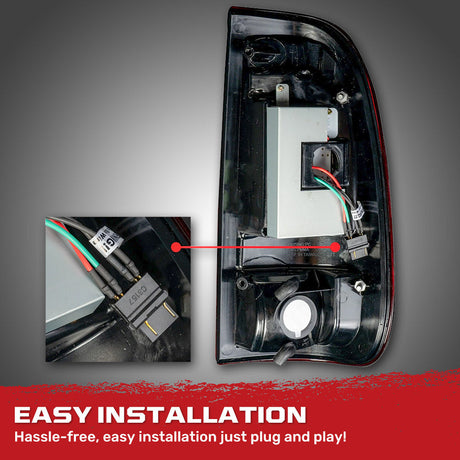 Ford Super Duty F250HD/F-250/F-350/F-450/F-550 08-16 Tail Lights Scanning OLED in Smoked