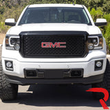 GMC Sierra 1500 14-18 Projector Headlights w OLED Amber DRLs & Scanning OLED Amber Turn Signals Smoked/Black