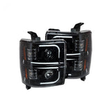 Chevy 15-19 Silverado 2500/3500 Projector Headlights OLED Halos, DRL - Multiple Styles