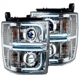 Chevy 15-19 Silverado 2500/3500 Projector Headlights OLED Halos, DRL - Multiple Styles