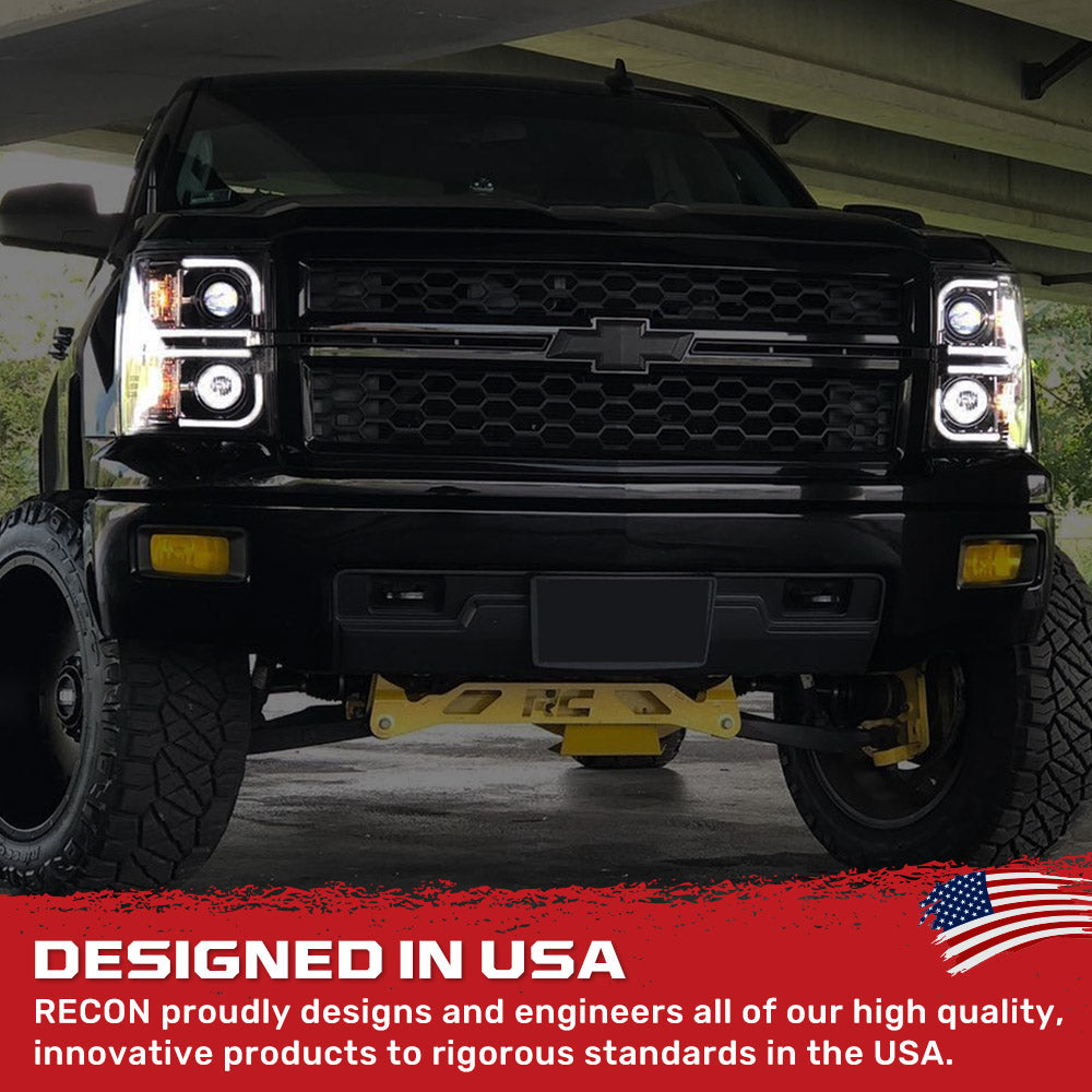 Chevy 15-19 Silverado 2500/3500 Projector Headlights OLED Halos, DRL - Multiple Styles