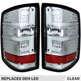 Chevy Silverado 1500 16-18 (Replaces Factory/OEM LED Tail Lights Only) OLED Tail Lights in Multiple Lens