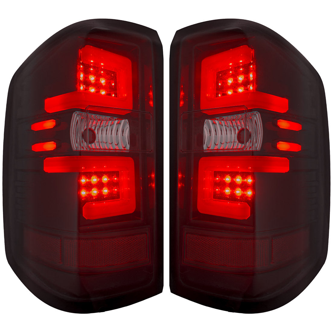 Chevy Silverado 1500 16-18 (Replaces Factory/OEM LED Tail Lights Only) OLED Tail Lights in Multiple Lens