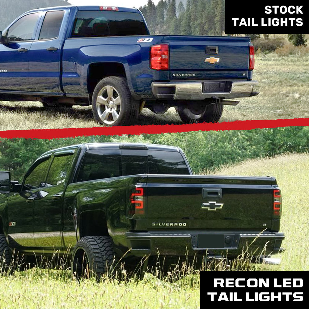 Chevy Silverado 1500 16-18 (Replaces Factory/OEM LED Tail Lights Only) OLED Tail Lights in Multiple Lens