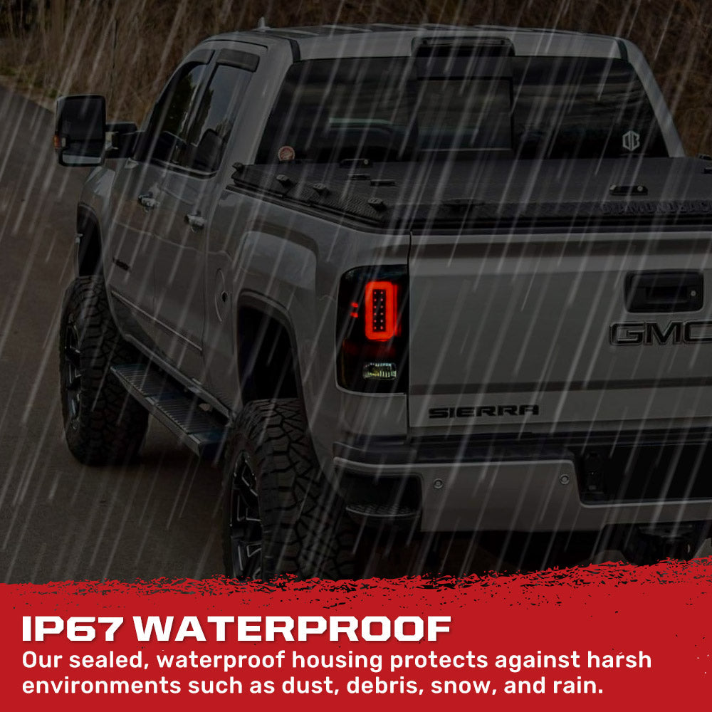 GMC Sierra 1500 16-18 (Replaces Factory LED Style Only) Tail Lights OLED in Multiple Lens