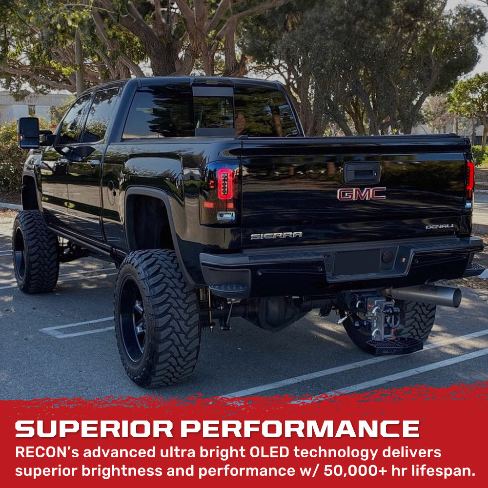 GMC Sierra 1500 16-18 (Replaces Factory LED Style Only) Tail Lights OLED in Multiple Lens