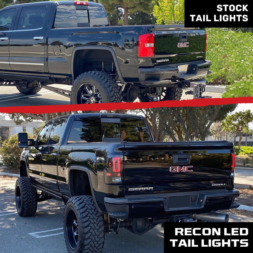 GMC Sierra 2500/3500 16-19 (Fits Single Wheel & Replaces Factory LED Style Only) Tail Lights OLED in Multiple Lens