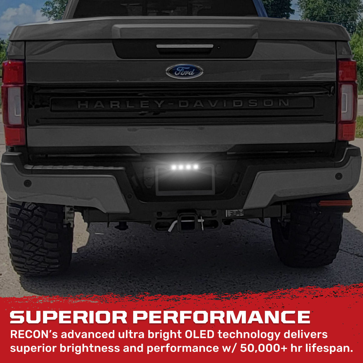 Universal Aluminum Standard U.S License Plate Frame with 4 XML CREE LED Reverse Lights - Multiple Options