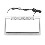 Universal Aluminum Standard U.S License Plate Frame with 4 XML CREE LED Reverse Lights - Multiple Options