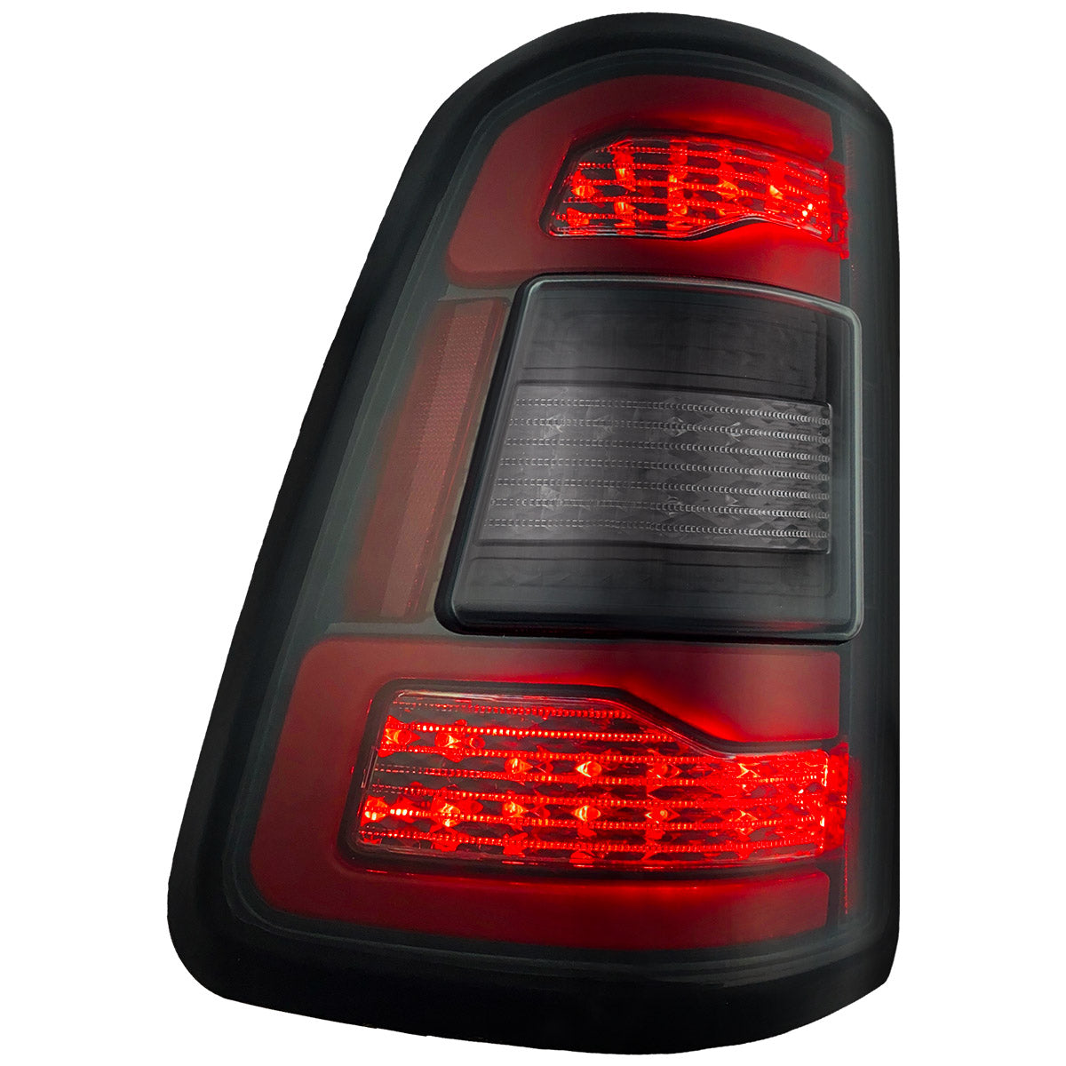 Dodge RAM 1500 25-26 Ultra Bright OLED Tail Lights Startup Light Sequence, Flashing Red Turn Signals (Replaces Factory/OEM Halogen Only) - Multiple Lens