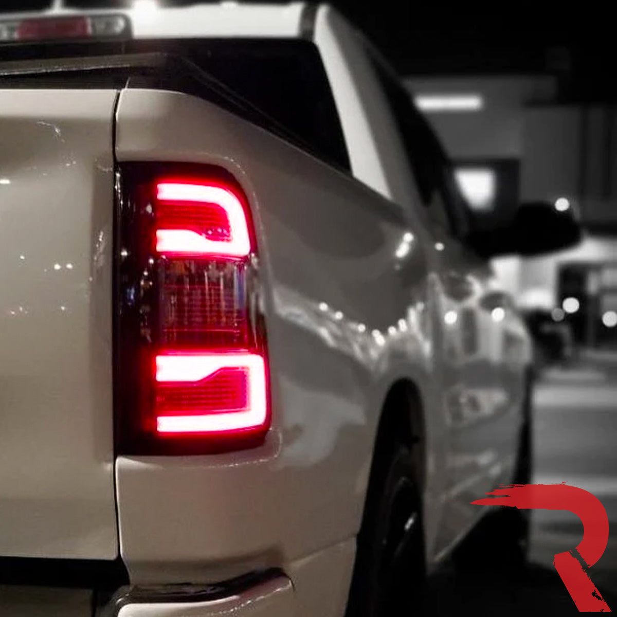 Dodge RAM 1500 19-24 Ultra Bright OLED Tail Lights w/ Scanning Red Turn Signals (Replaces OEM LED with *NO BLIS*) - Multiple Lens