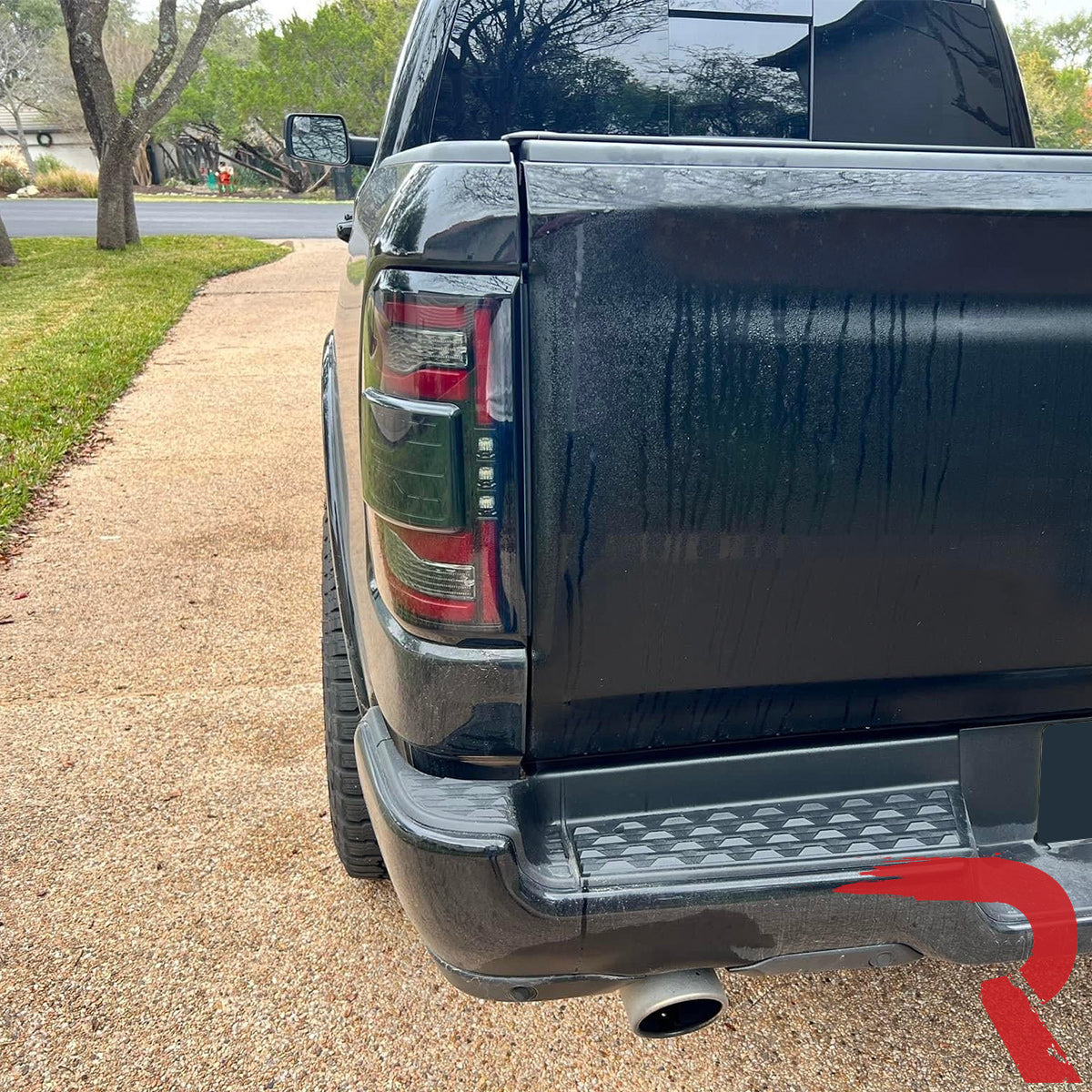 Dodge RAM 1500 19-24 Ultra Bright OLED Tail Lights w/ Scanning Red Turn Signals (Replaces OEM LED with BLIS) - Multiple Lens