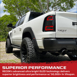 Dodge RAM 1500 19-24 Ultra Bright OLED Tail Lights w/ Scanning Red Turn Signals (Replaces OEM LED with *NO BLIS*) - Multiple Lens