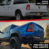 Dodge RAM 1500 19-24 Ultra Bright OLED Tail Lights w/ Scanning Red Turn Signals (Replaces OEM LED with BLIS) - Multiple Lens