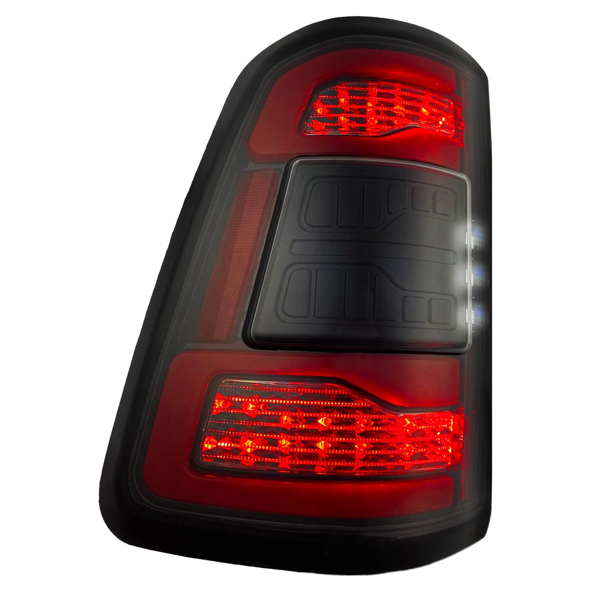 Dodge RAM 1500 19-24 Ultra Bright OLED Tail Lights w/ Scanning Red Turn Signals (Replaces OEM LED with *NO BLIS*) - Multiple Lens