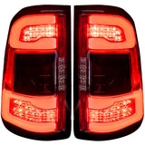 Dodge RAM 1500 25-26 Ultra Bright OLED Tail Lights Startup Light Sequence, Flashing Red Turn Signals (Replaces Factory/OEM Halogen Only) - Multiple Lens