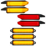 Ford 21-22 Raptor 7-Pc Fender & Hood Light Kit Smoked Lens White or Amber LED Running Lights w/ Startup Light Sequence