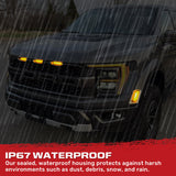 Ford 21-22 Raptor 7-Pc Fender & Hood Light Kit Smoked Lens White or Amber LED Running Lights w/ Startup Light Sequence