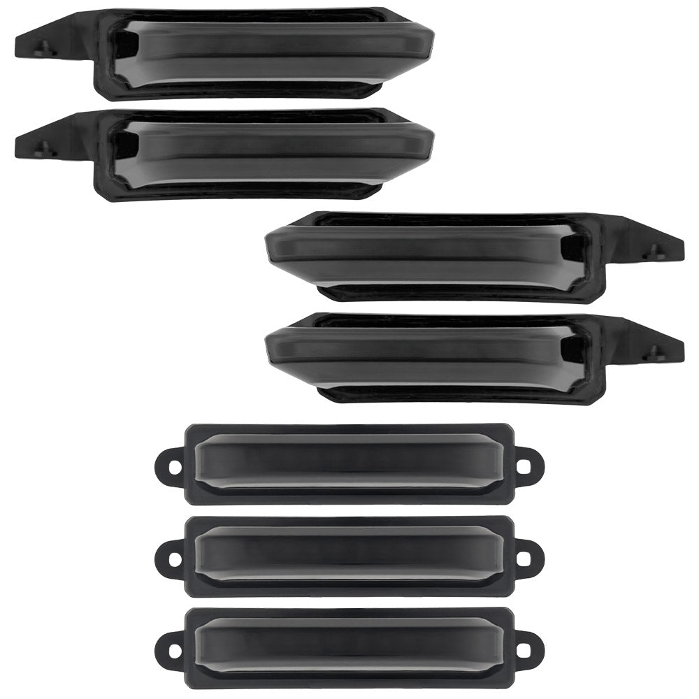 Ford 21-22 Raptor 7-Pc Fender & Hood Light Kit Smoked Lens White or Amber LED Running Lights w/ Startup Light Sequence