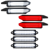 Ford 21-22 Raptor 7-Pc Fender & Hood Light Kit Smoked Lens White or Amber LED Running Lights w/ Startup Light Sequence