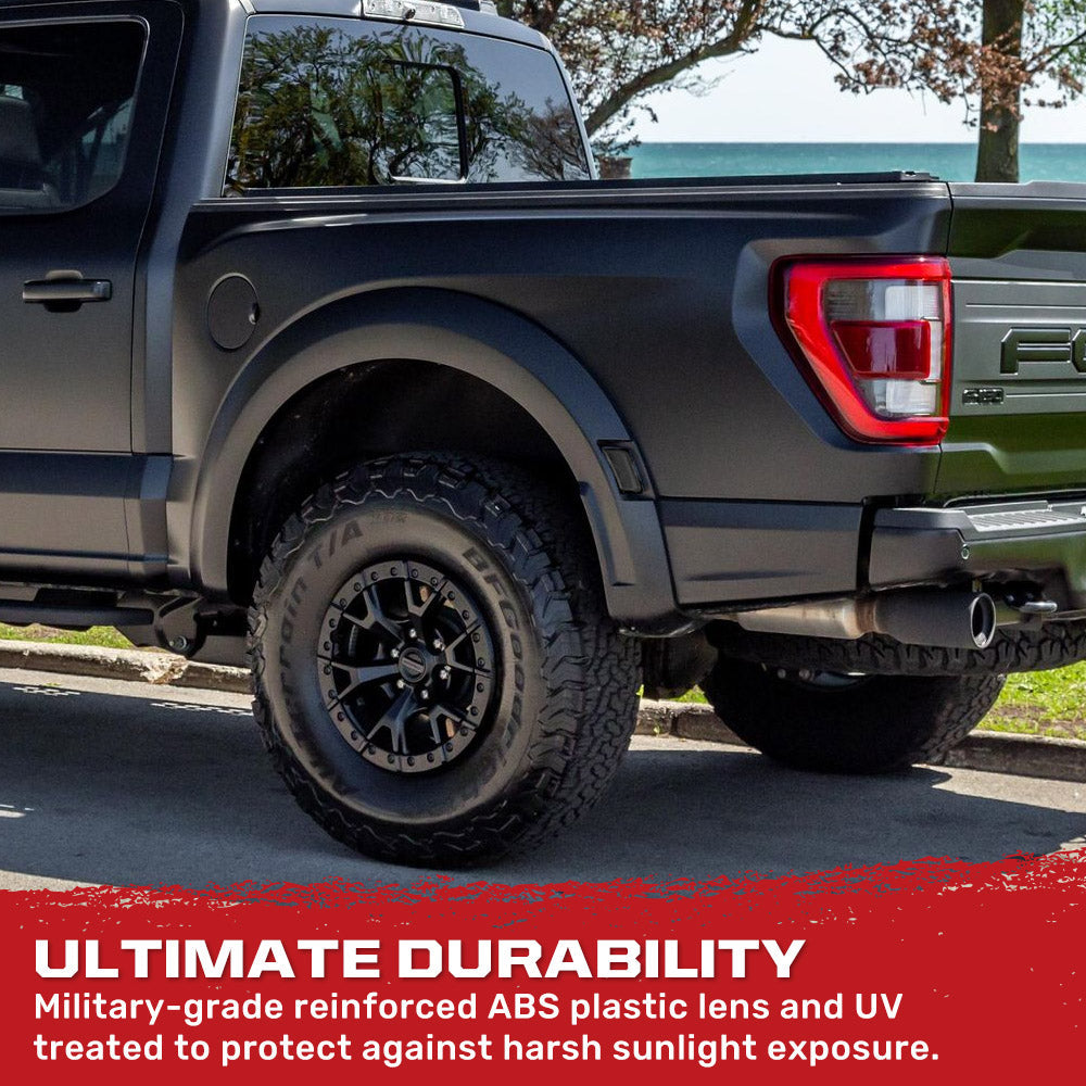Ford 21-22 Raptor 7-Pc Fender & Hood Light Kit Smoked Lens White or Amber LED Running Lights w/ Startup Light Sequence