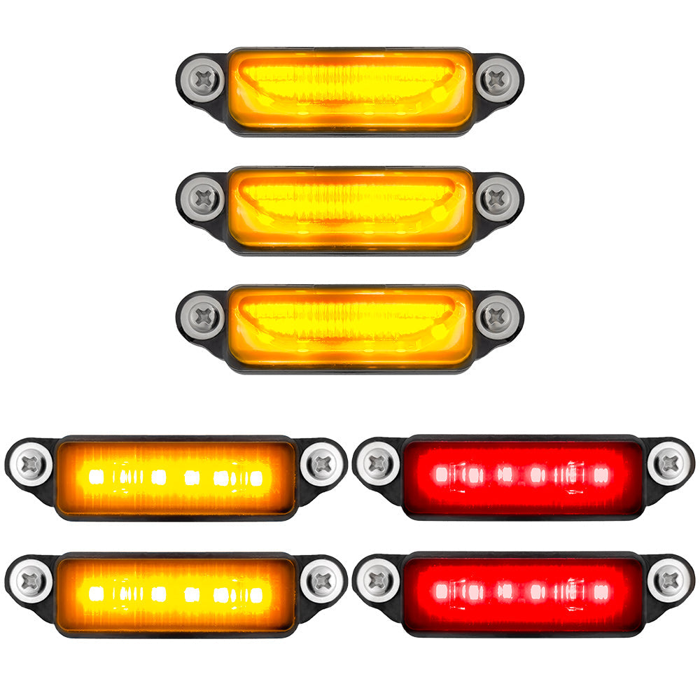 Dodge 21-26 RAM 1500 TRX 7-PC Fender & Hood Light Kit Smoked Lens White or Amber LED Running Lights w/ Startup Light Sequence - Multiple Options