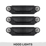 Dodge 21-26 RAM 1500 TRX 7-PC Fender & Hood Light Kit Smoked Lens White or Amber LED Running Lights w/ Startup Light Sequence - Multiple Options