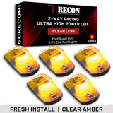 Ford Super Duty 17-25 5-Piece Cab Roof Light Set 2-Way Front & Rear Facing Ultra High-Power LEDs Multiple Lens & Colors - (ATTN: For models that DID NOT come with factory cab roof lights)