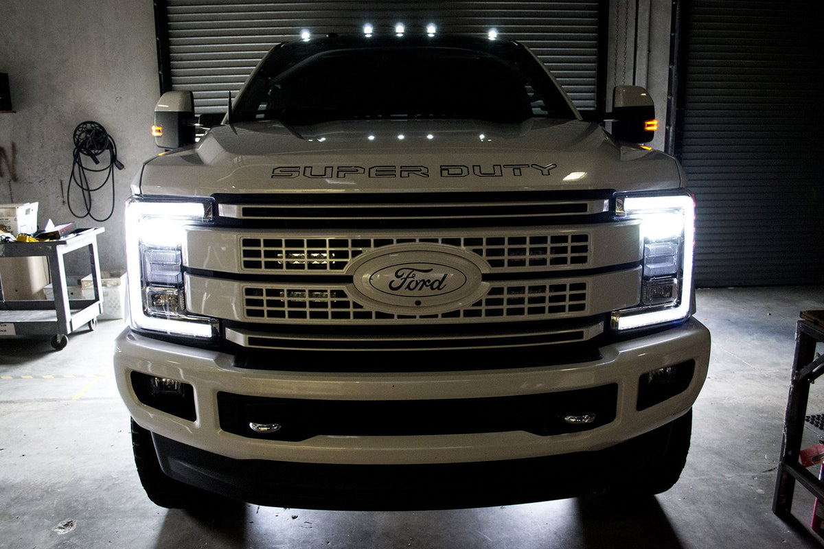 Ford Super Duty 17-26 Single 1-Piece Cab Roof Light 2-Way Front & Rear Facing Ultra High-Power LEDs Multiple Lens & Colors