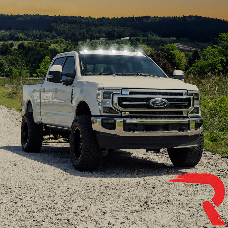 Ford Super Duty 17-22 5-PC Cab Roof Light Set 2-Way Front & Rear Facing Ultra High-Power LEDs (Replaces Factory/OEM Cab Lights Only) - Multiple Options