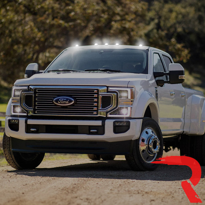 Ford Super Duty 17-22 5-PC Cab Roof Light Set 2-Way Front & Rear Facing Ultra High-Power LEDs (Replaces Factory/OEM Cab Lights Only) - Multiple Options