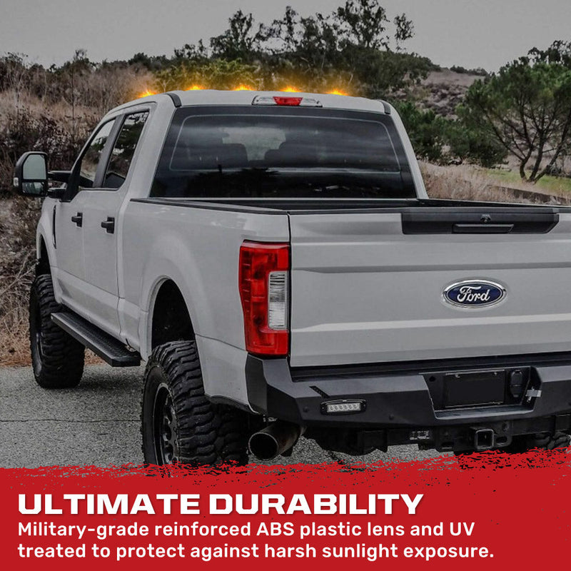 Ford Super Duty 17-22 5-PC Cab Roof Light Set 2-Way Front & Rear Facing Ultra High-Power LEDs (Replaces Factory/OEM Cab Lights Only) - Multiple Options