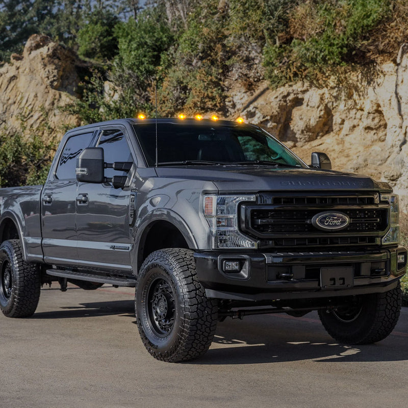 Ford Super Duty 17-22 5-PC Cab Roof Light Set 2-Way Front & Rear Facing Ultra High-Power LEDs (Replaces Factory/OEM Cab Lights Only) - Multiple Options