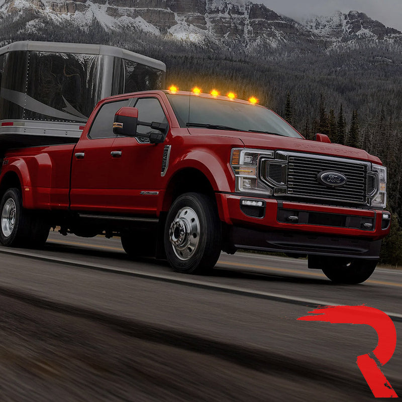 Ford Super Duty 17-22 5-PC Cab Roof Light Set 2-Way Front & Rear Facing Ultra High-Power LEDs (Replaces Factory/OEM Cab Lights Only) - Multiple Options