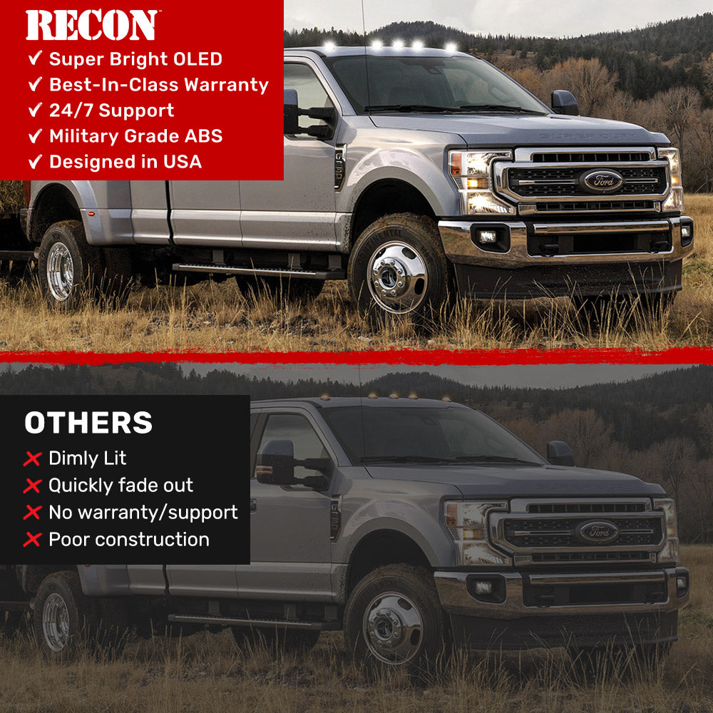 Ford Super Duty 17-22 (5-Piece) Cab Roof Light Kit Strobe LED White & Amber - Multiple Lens RECON Ford Super Duty 17-22 (5-Piece) Cab Roof Light Kit Strobe LED White & Amber - Multiple Lens Ford Super Duty 17-22 (5-Piece) Cab Roof Light Kit Strobe LED White & Amber - Multiple Lens Ford Super Duty 17-22 (5-Piece) Cab Roof Light Kit Strobe LED White & Amber - Multiple Lens Ford Super Duty 17-22 (5-Piece) Cab Roof Light Kit Strobe LED White & Amber - Multiple Lens
