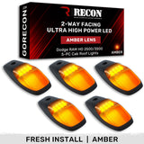 Dodge RAM HD 2500/3500 19-26 5 Piece Cab Roof Light Set 2-Way Front & Rear Facing Ultra High-Power LEDs Multiple Lens & Colors