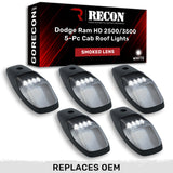 Dodge RAM HD 2500/3500 19-25 5 Piece Cab Roof Light Set 2-Way Front & Rear Facing Ultra High-Power LEDs Multiple Lens & Colors
