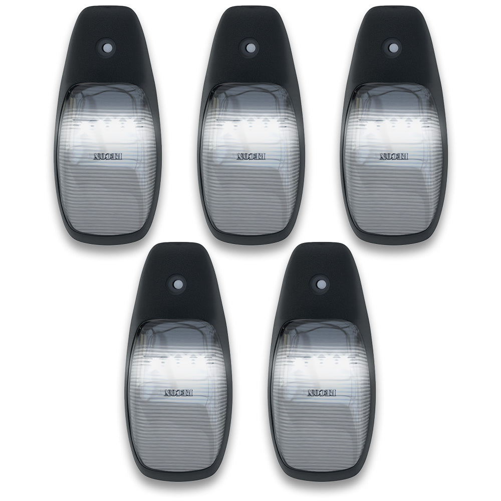 Dodge RAM HD 2500/3500 19-25 5 Piece Cab Roof Light Set 2-Way Front & Rear Facing Ultra High-Power LEDs Multiple Lens & Colors