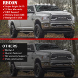 Dodge RAM HD 2500/3500 19-26 5 Piece Cab Roof Light Set 2-Way Front & Rear Facing Ultra High-Power LEDs Multiple Lens & Colors