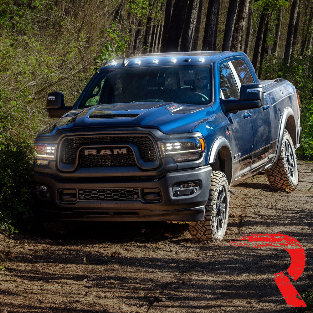 Dodge RAM HD 2500/3500 19-26 5 Piece Cab Roof Light Set 2-Way Front & Rear Facing Ultra High-Power LEDs Multiple Lens & Colors