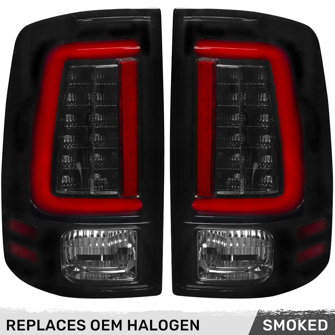 Dodge RAM 2500/3500 10-18 Ultra Bright OLED Tail Lights (Replaces Factory Halogen Only) - Multiple Lens