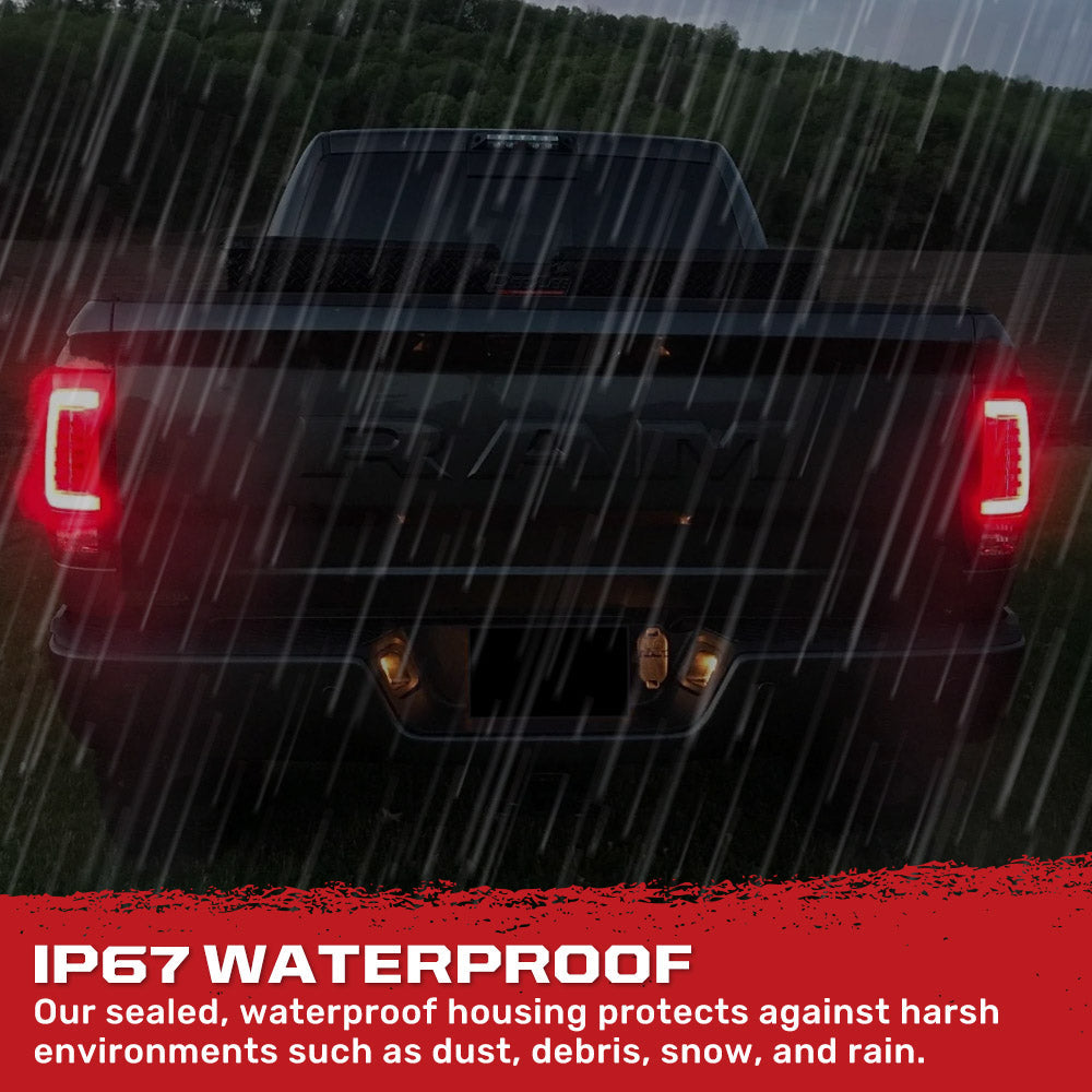 Dodge RAM 1500 (4th Gen) 09-18 Ultra Bright OLED Tail Lights (Replaces Factory Halogen Only) - Multiple Lens