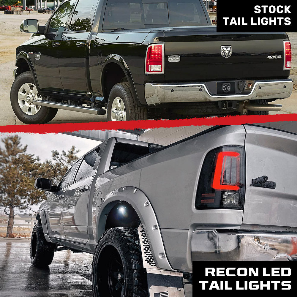 Dodge RAM 2500/3500 10-18 Ultra Bright OLED Tail Lights (Replaces Factory Halogen Only) - Multiple Lens