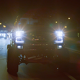 Ford Super Duty 17-19 Projector Headlights White OLED DRL, Scanning Amber LED Turn Signals - Multiple Styles