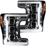 Ford 17-19 Super Duty LED Projector Headlights OLED DRL & Scanning Switchback LED Turn Signals - Multiple Styles