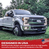 Ford Super Duty 17-19 Projector Headlights White OLED DRL, Scanning Amber LED Turn Signals - Multiple Styles