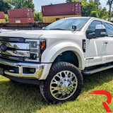 Ford Super Duty 17-19 Projector Headlights White OLED DRL, Scanning Amber LED Turn Signals - Multiple Styles