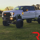 Ford Super Duty 17-19 Projector Headlights White OLED DRL, Scanning Amber LED Turn Signals - Multiple Styles